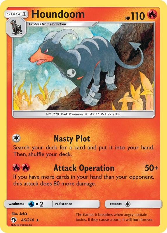Houndoom Pokemon card from SM - Lost Thunder