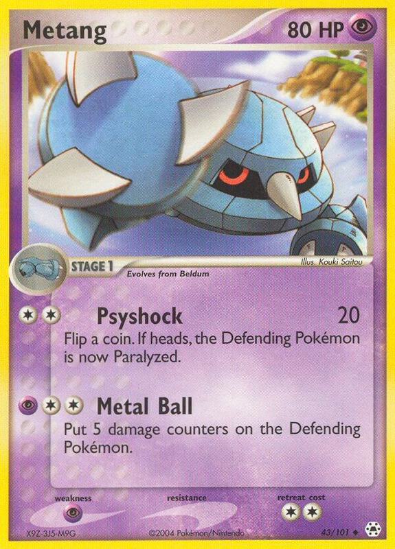 Metang Pokemon card from Hidden Legends