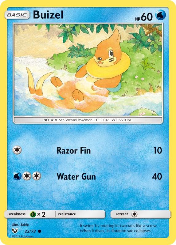 Buizel Pokemon card from Shining Legends