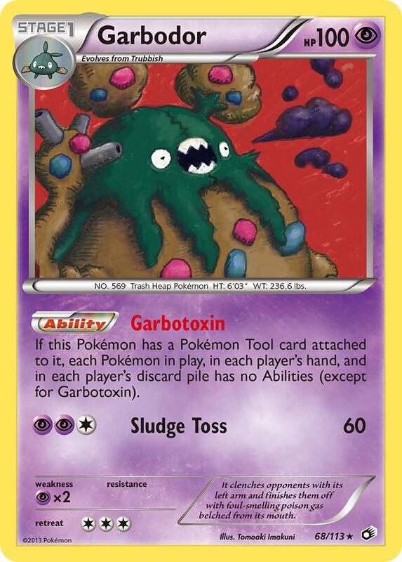 Garbodor Pokemon card from Legendary Treasures