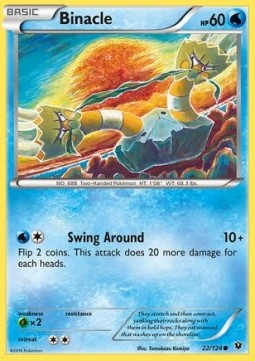 Binacle Pokemon card from Fates Collide