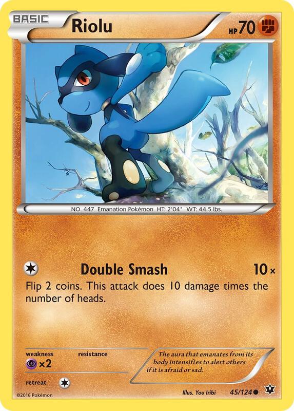 Riolu (45) Pokemon card from XY - Fates Collide
