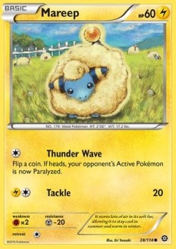 Mareep Pokemon card from Steam Siege