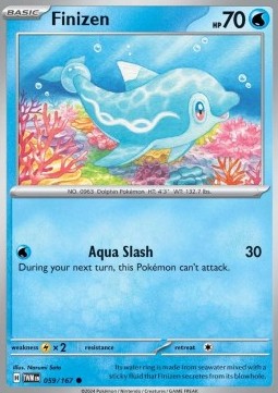 Finizen Pokemon card from Twilight Masquerade