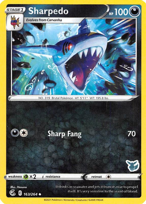 Sharpedo Pokemon card from Battle Academy 2022
