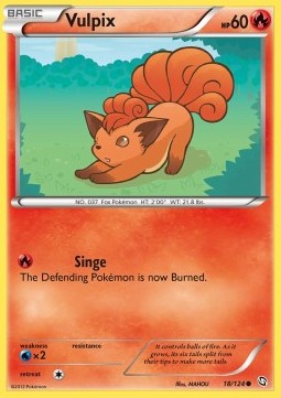 Vulpix Pokemon card from Dragons Exalted