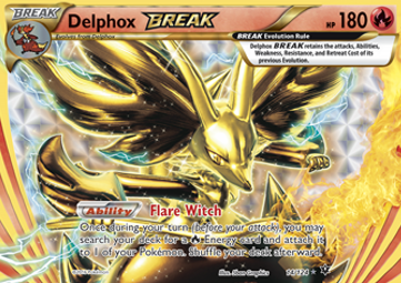 Delphox BREAK Pokemon card from Fates Collide