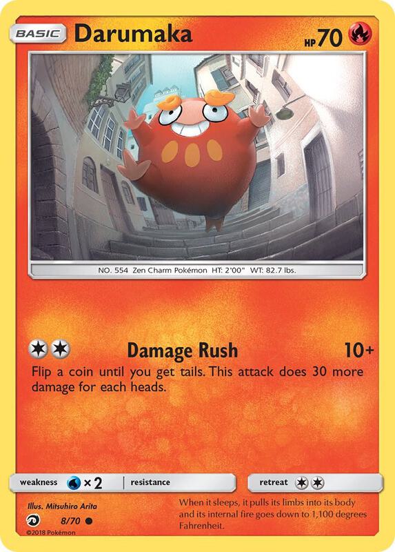 Darumaka Pokemon card from Dragon Majesty
