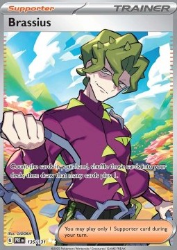 Brassius Pokemon card from Prismatic Evolutions