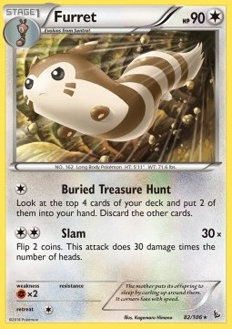Furret Pokemon card from Flashfire