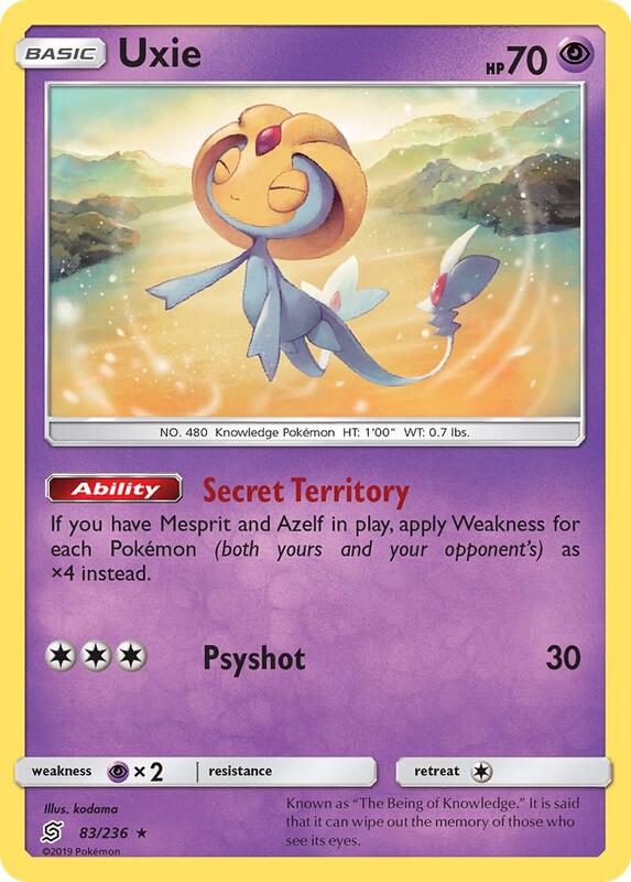 Uxie Pokemon card from SM - Unified Minds