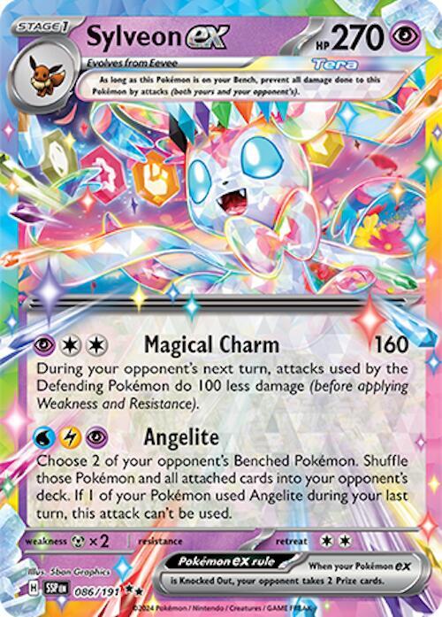 Sylveon ex Pokemon card from SV08: Surging Sparks