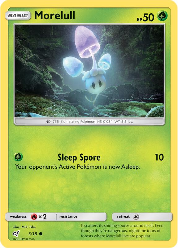 Morelull (Holo Common) Pokemon card from Detective Pikachu