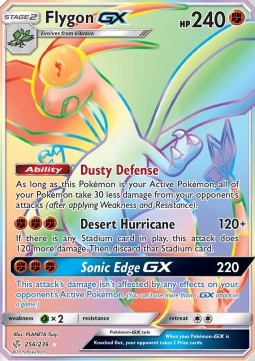 Flygon GX Pokemon card from Cosmic Eclipse