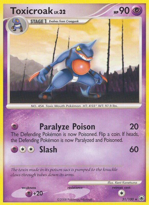 Toxicroak Pokemon card from Majestic Dawn