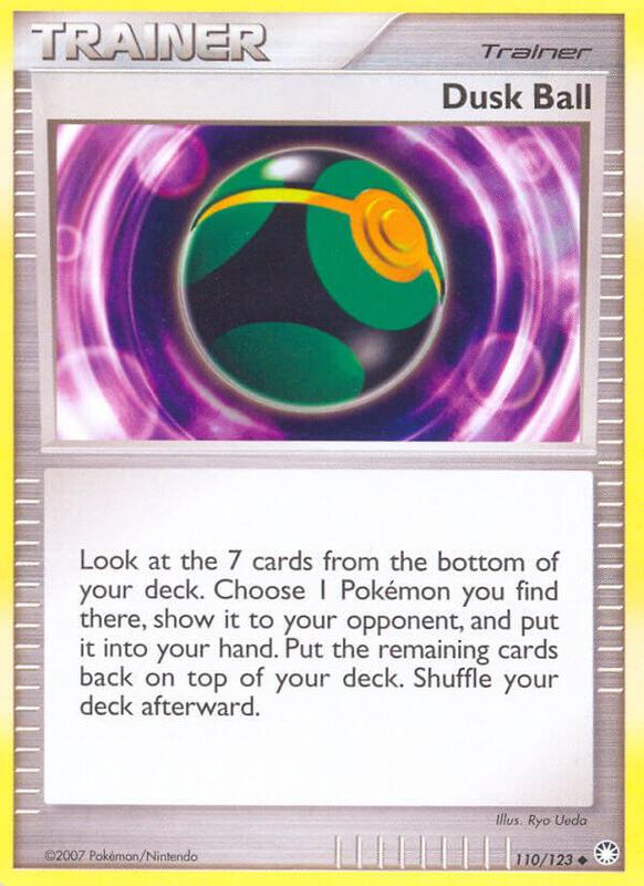 Dusk Ball Pokemon card from Mysterious Treasures