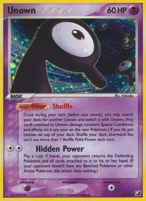 Unown (R) Pokemon card from Unseen Forces