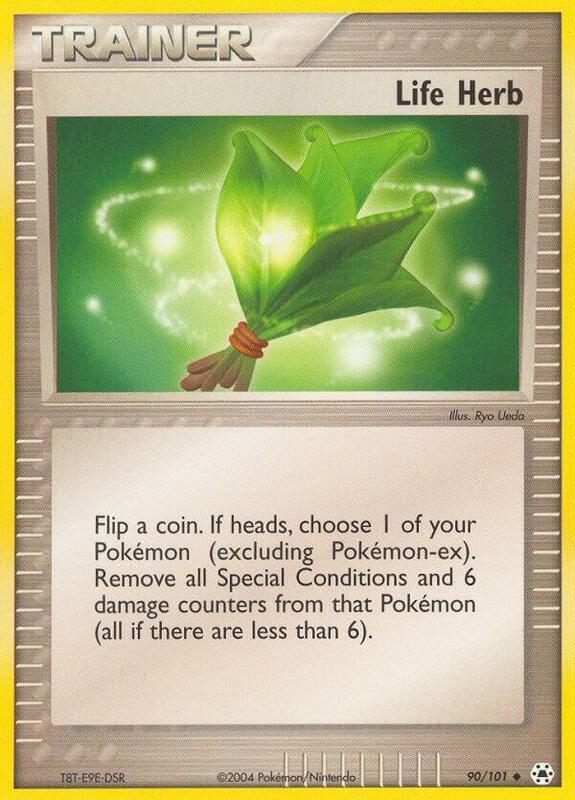 Life Herb Pokemon card from Hidden Legends