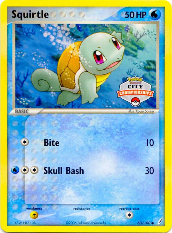 Squirtle Pokemon card from League & Championship Cards