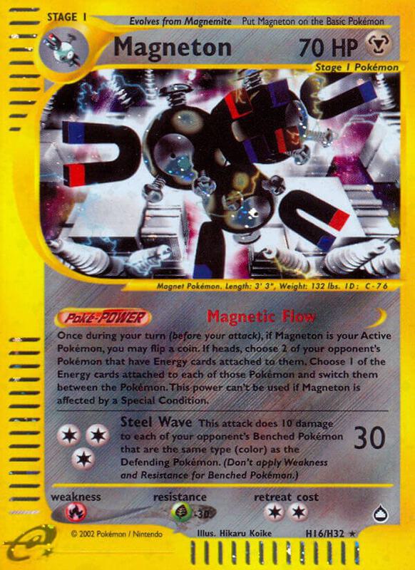 Magneton (H16) Pokemon card from Aquapolis