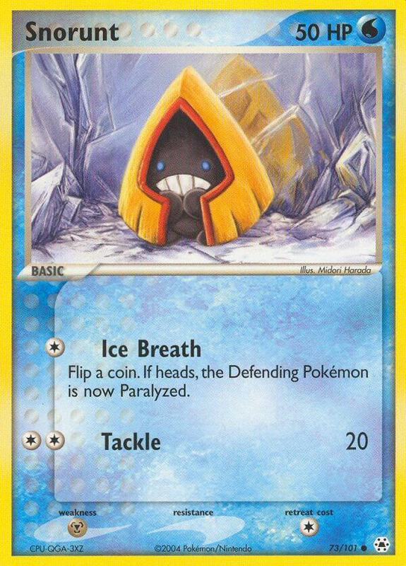 Snorunt Pokemon card from Hidden Legends
