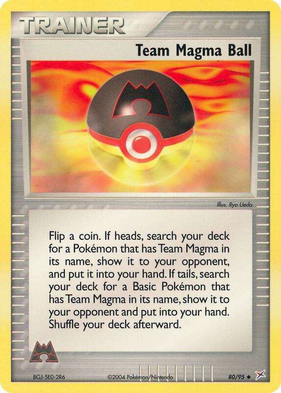 Team Magma Ball Pokemon card from Team Magma vs Team Aqua