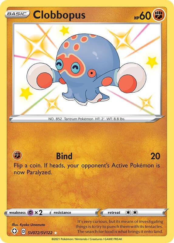 Clobbopus Pokemon card from Shining Fates: Shiny Vault
