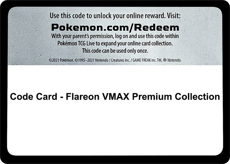 Code Card - Flareon VMAX Premium Collection Pokemon card from Miscellaneous Cards & Products