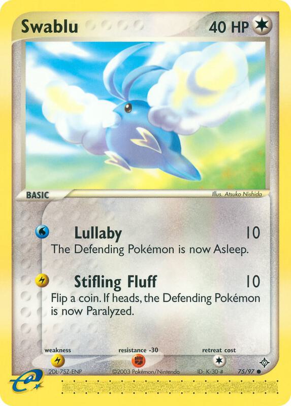 Swablu Pokemon card from Dragon