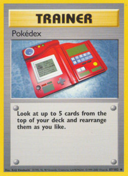Pokédex Pokemon card from Base Set