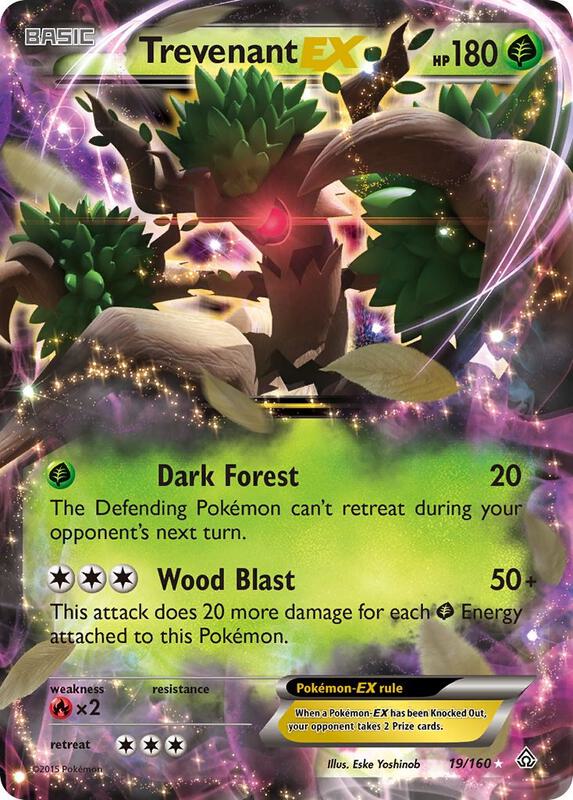 Trevenant EX Pokemon card from XY - Primal Clash