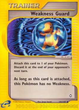 Weakness Guard Pokemon card from Aquapolis