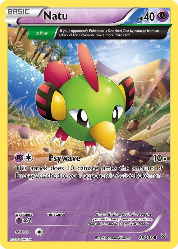 Natu (28 Delta) Pokemon card from XY - Roaring Skies
