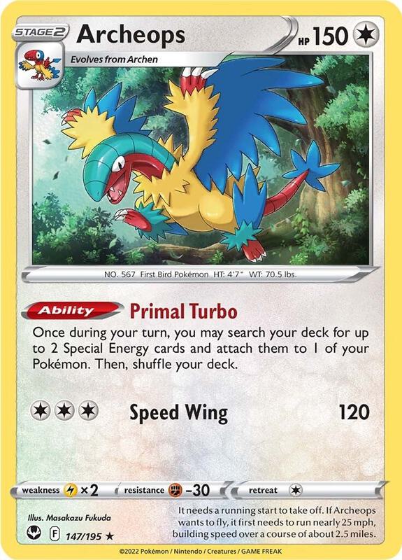 Archeops Pokemon card from SWSH12: Silver
