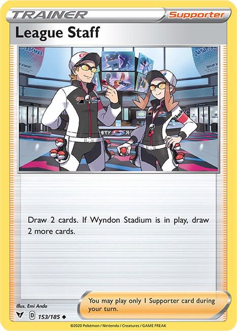 League Staff Pokemon card from SWSH04: Vivid