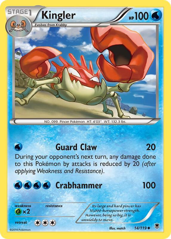 Kingler Pokemon card from XY - Phantom Forces