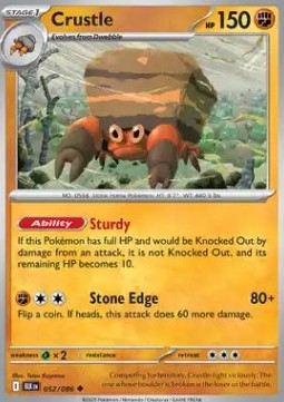 Crustle Pokemon card from Black Bolt