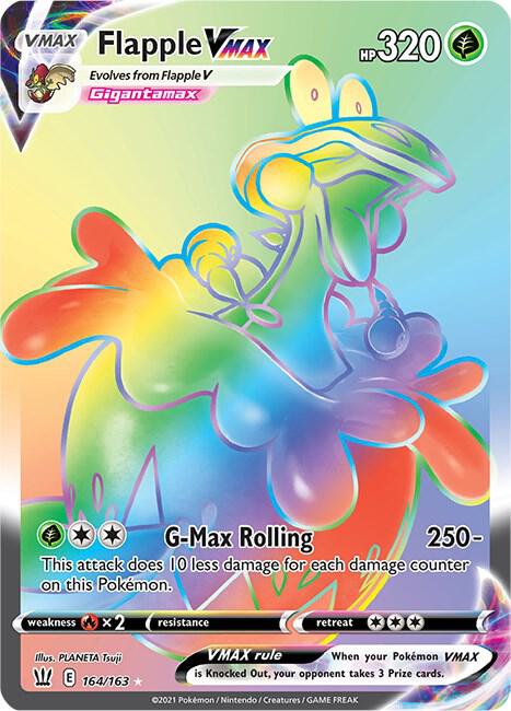Flapple VMAX (Secret) Pokemon card from SWSH05: Battle