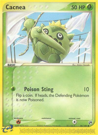 Cacnea Pokemon card from Sandstorm