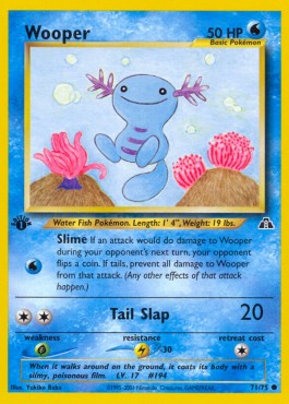 Wooper Pokemon card from Neo Discovery
