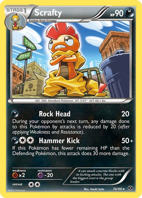 Scrafty Pokemon card from Next Destinies