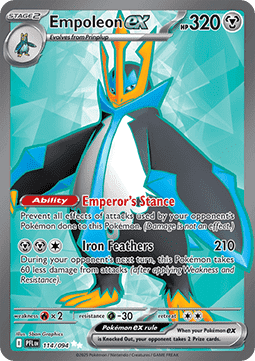 Empoleon ex Pokemon card from Phantasmal Flames