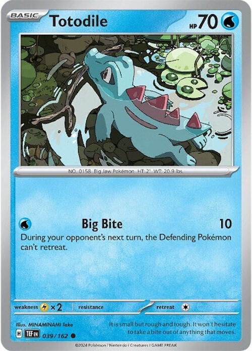 Totodile Pokemon card from SV05: Temporal Forces