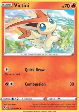 Victini Pokemon card from Champion's Path