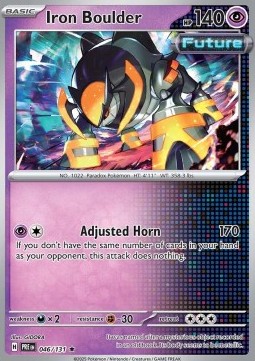 Iron Boulder Pokemon card from Prismatic Evolutions