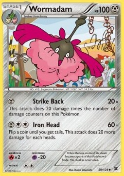 Wormadam Pokemon card from Fates Collide