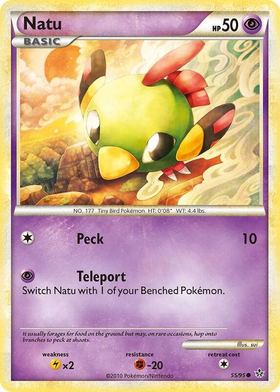 Natu Pokemon card from Unleashed