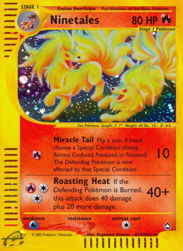 Ninetales (H19) Pokemon card from Aquapolis