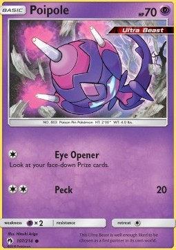 Poipole Pokemon card from Lost Thunder