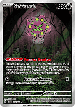 Spiritomb Pokemon card from Mega Evolution IDTH